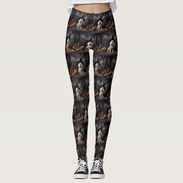 Leggings Citrouilles maltaises Halloween Épouvantables (Devant)