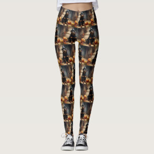 Leggings Citrouilles Rottweiler Halloween Épouvantable