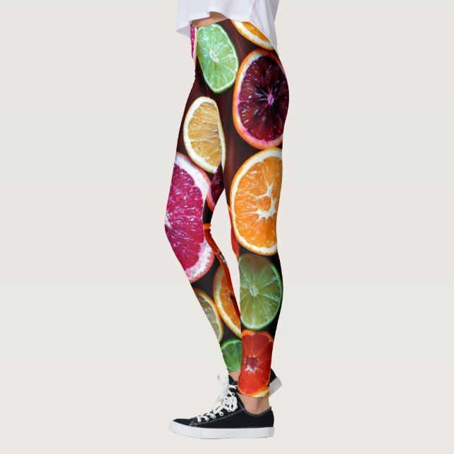 Leggings Citrus Dream Citron Lime Orange Fruit (Gauche)