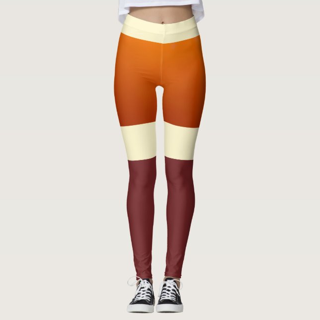 Leggings City Sunset Design Knee-High Chaussettes Tons Terr (Devant)