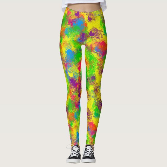 Leggings CKC Paint Can Florals-LEGGINGS (Devant)