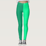Leggings Clair et vert foncé Deux tons Split<br><div class="desc">Deux tons clairs et foncés,  vert cassé,  demi-côtés. #twotoneleggings #colorsplitleggings</div>