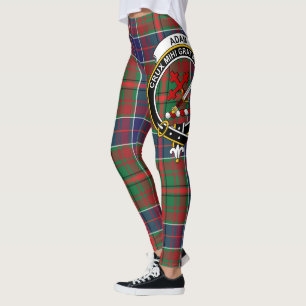 Leggings Clan Adam Écosse Ancien Crest Tartan Femmes