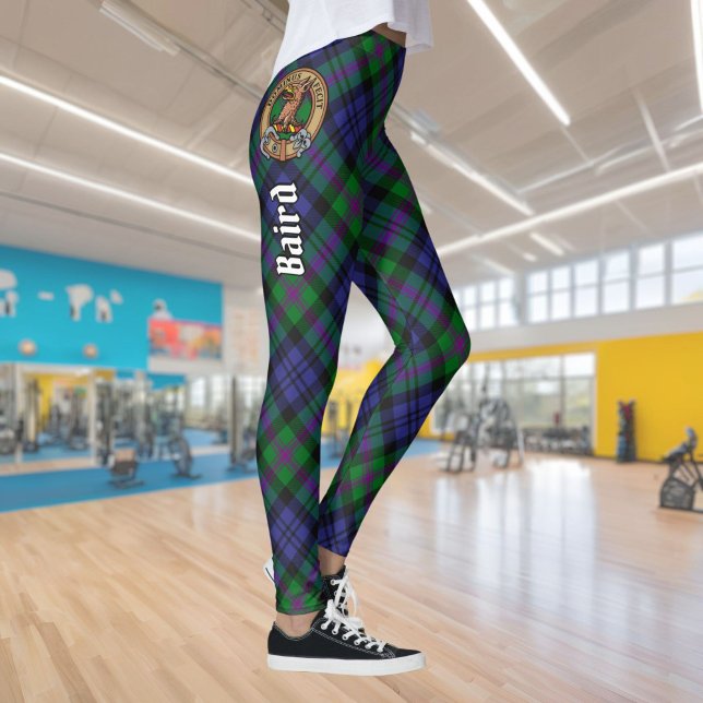 Leggings Clan Baird Crest sur Tartan (Créateur téléchargé)
