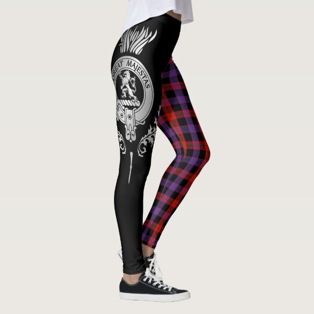 Leggings Clan Brown Crest & Tartan (Droite)