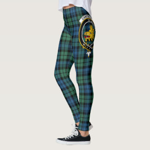 Leggings Clan Campbell Écossais Crête Ancienne Tartan Femme