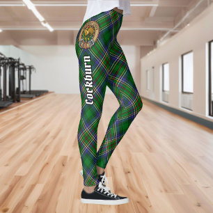 Leggings Clan Cockburn Crest sur Tartan