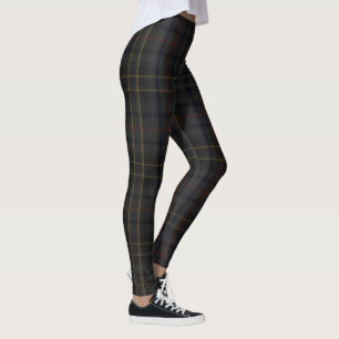 Leggings Clan écossais gris gris Tartan Leggis gris