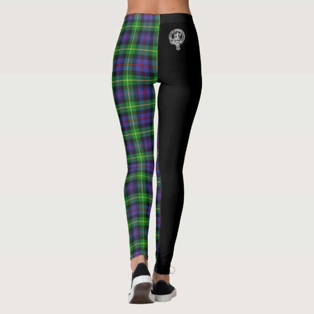 Leggings Clan Farquharson Crest & Tartan (Dos)