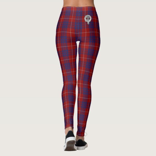 Leggings Clan Hamilton Crest & Tartan (Dos)