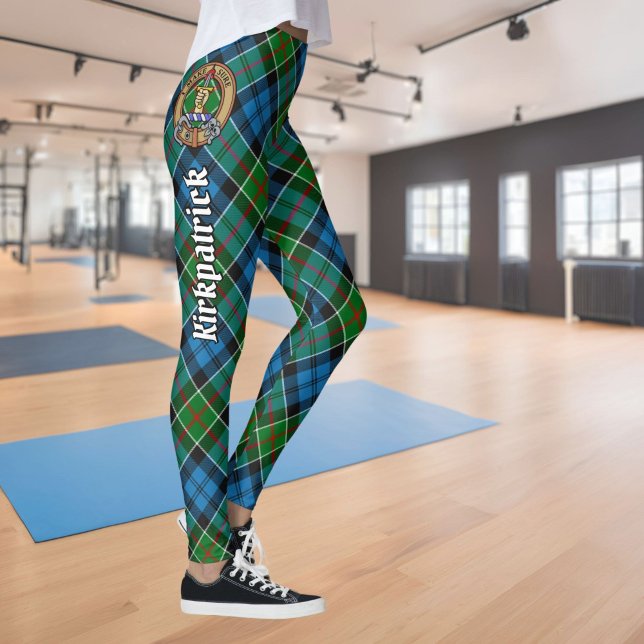Leggings Clan Kirkpatrick Crest sur Tartan (Créateur téléchargé)