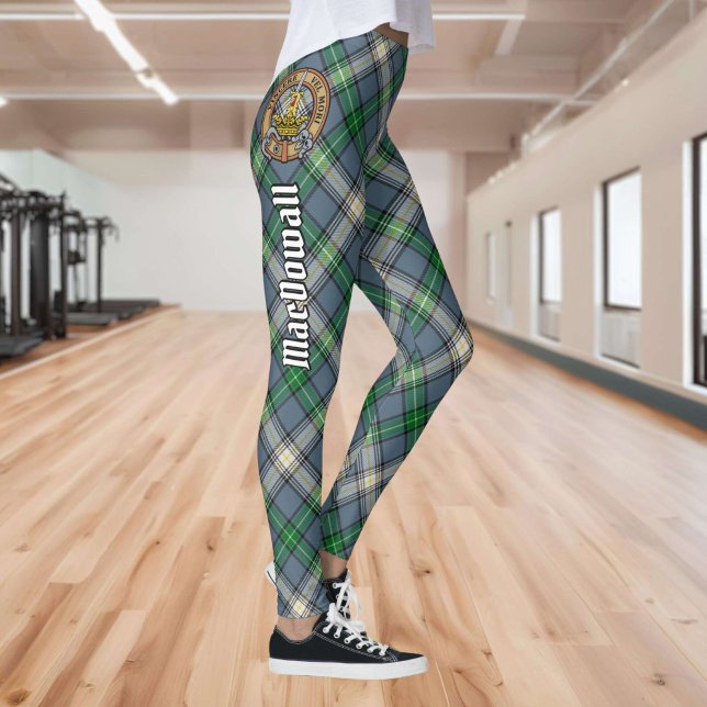 Leggings Clan MacDowall Crest sur Tartan (Créateur téléchargé)