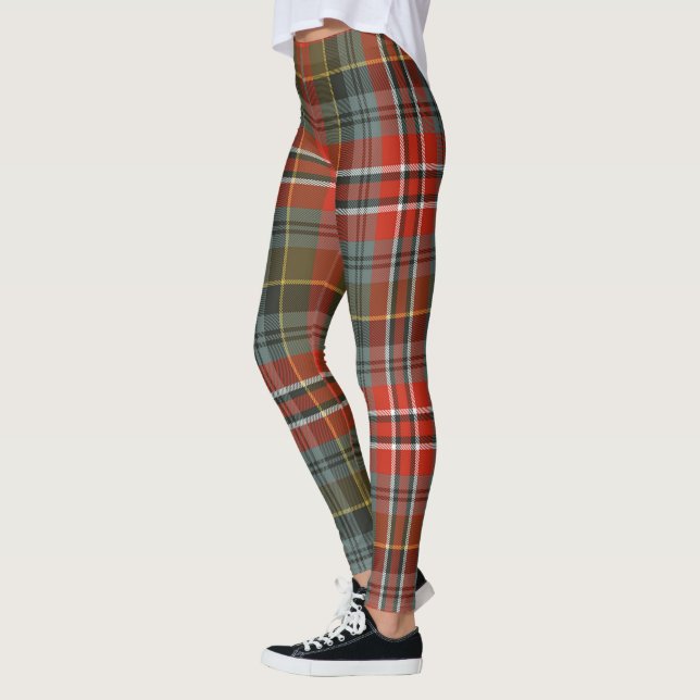 Leggings Clan MacPherson Tartan Vieilli Femmes Scotstee (Gauche)