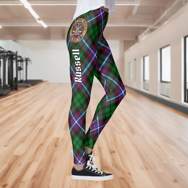 Leggings Clan Russell Crête sur Tartan (Créateur téléchargé)
