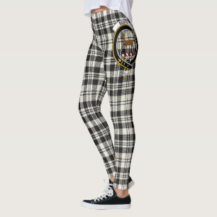 Leggings Clan Scott Noir Blanc Ancien Crest Scotstee