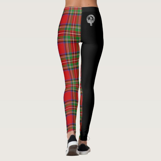 Leggings Clan Stewart | Stuart Crest & Tartan (Dos)