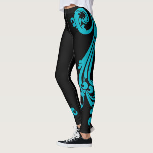 Leggings Classe Socialite Aqua Blue Flouring