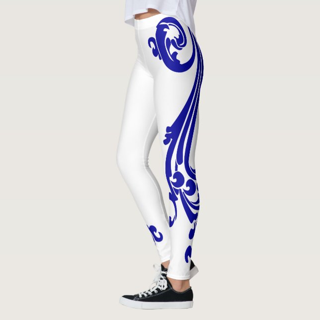 Leggings Classe Socialite Royal Blue Flouring (Gauche)