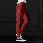 Leggings Classic Tree Pattern | Rich Crimson Red Christmas<br><div class="desc">C'est la saison de l'art joyeux et portable ! Une tenue de vacances moderne, sombre et moody. Ce design festif et amusant présente des arbres de Noël brillants et fantaisistes avec une plaque de peinture frisky rehaussée d'une parties scintillant métallique imitant, ainsi qu'un arrière - plan solide de profil bas...</div>