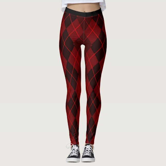 Leggings Classique-Rouge-Jacquard (c) XS-XL_Leggings_ (Devant)