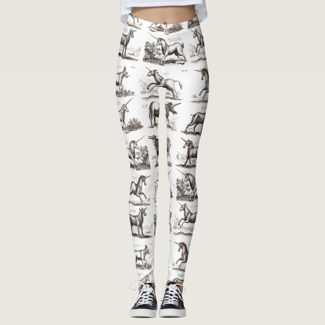 Leggings Classique Unicorne Antique Mythique Magie Créature (Devant)