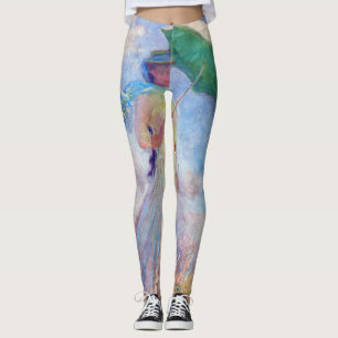 Leggings Claude Monet - Femme à l'ombrelle tournée vers la