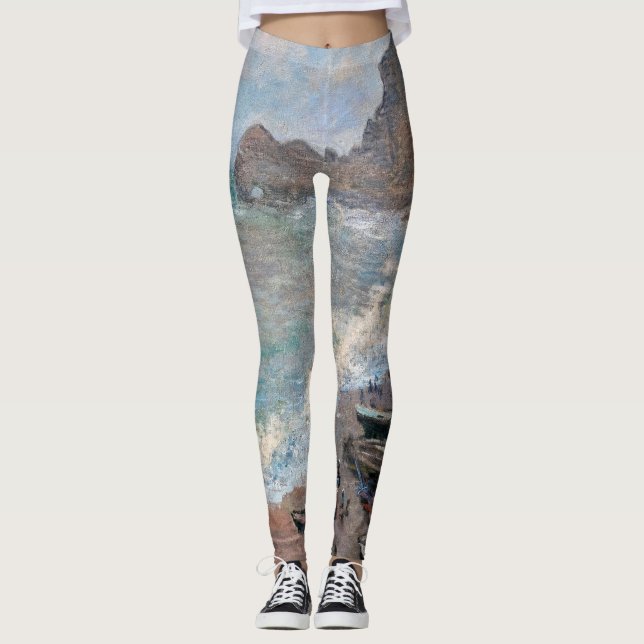 Leggings Claude Monet - La plage d'Etretat (Devant)