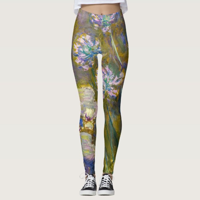 Leggings Claude Monet - Nénuphars et Agapanthus (Devant)