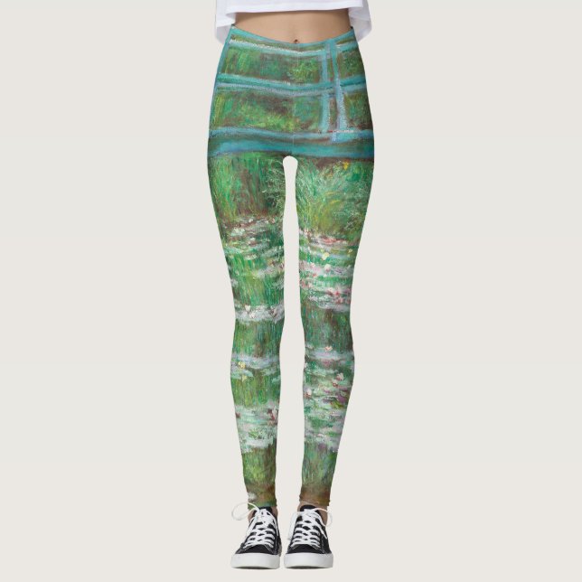 Leggings Claude Monet pont de football japonais. Impression (Devant)