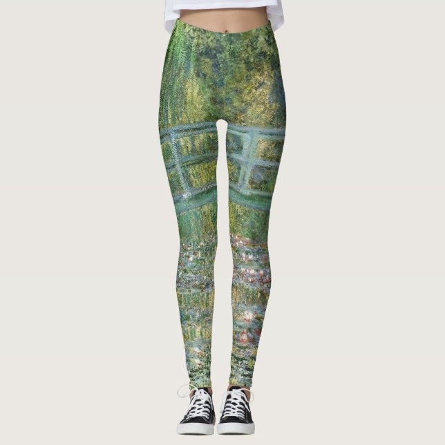 Leggings Claude Monet Pont Japonais Nymphéa Art (Devant)