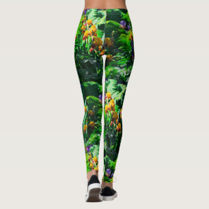Leggings Claude Monet Type Stylisé Jardin Iris