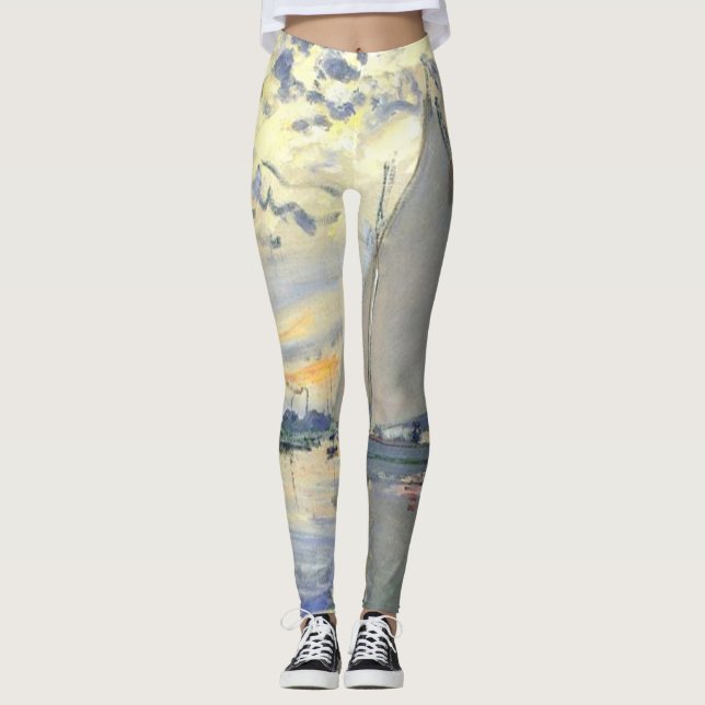 Leggings Claude Monet - Voilier Au Petit Gennevilliers (Devant)