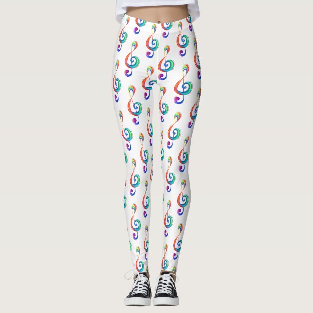 Leggings Clé arc-en-ciel (Devant)