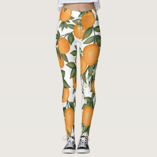 Leggings Clémentine d'été d'agrumes d'orange botanique
