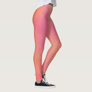 Leggings Cloud à marbre rose et orange abstrait