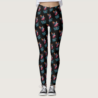 Leggings Cochon mignon avec ailes colorées | Croire en la m