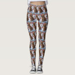 Leggings Cockapoo Winter Wonderland Christmas Joy<br><div class="desc">Ce design festif reflète l'esprit joyeux de la période des fêtes, avec un adorable petit portant un chapeau de Père Noël. Le chien est niché dans un pays des merveilles hivernales, avec un bonhomme de neige, un sapin de Noël décoré et des cadeaux joliment emballés. Les flocons de neige tombent...</div>