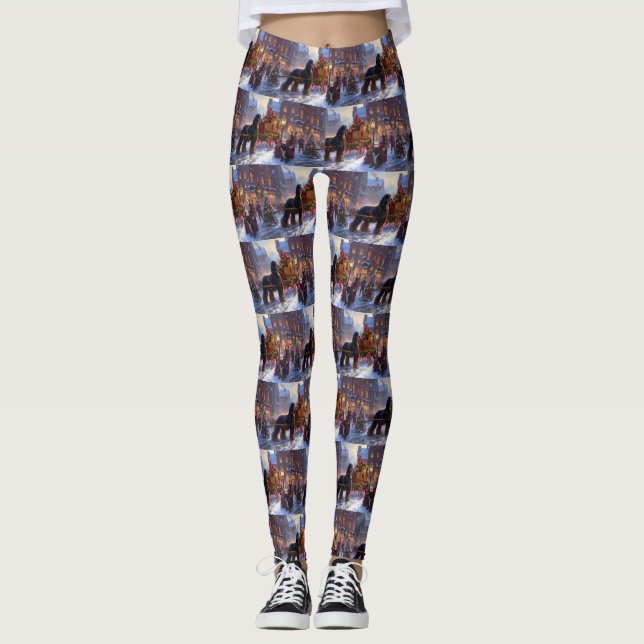 Leggings Cocker Spaniel Saison de Noël Fêtes (Devant)