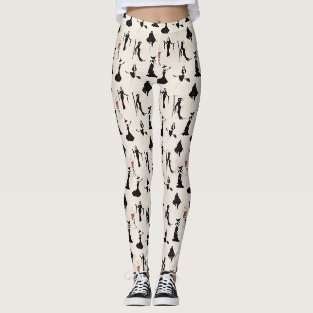 Leggings Cocktail sorcier sanglant Hart Squelette Halloween (Devant)