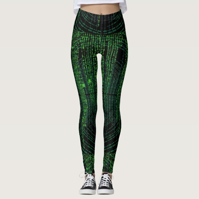 Leggings Code binaire matriciel (Devant)