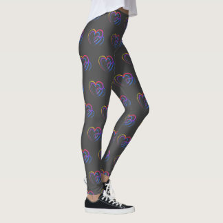 Leggings Coeur arc-en-ciel