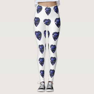 Leggings Coeur bleu saphir