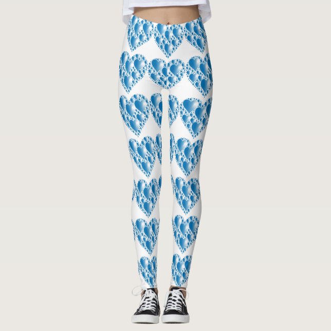 LEGGINGS COEUR BLEUE (Devant)