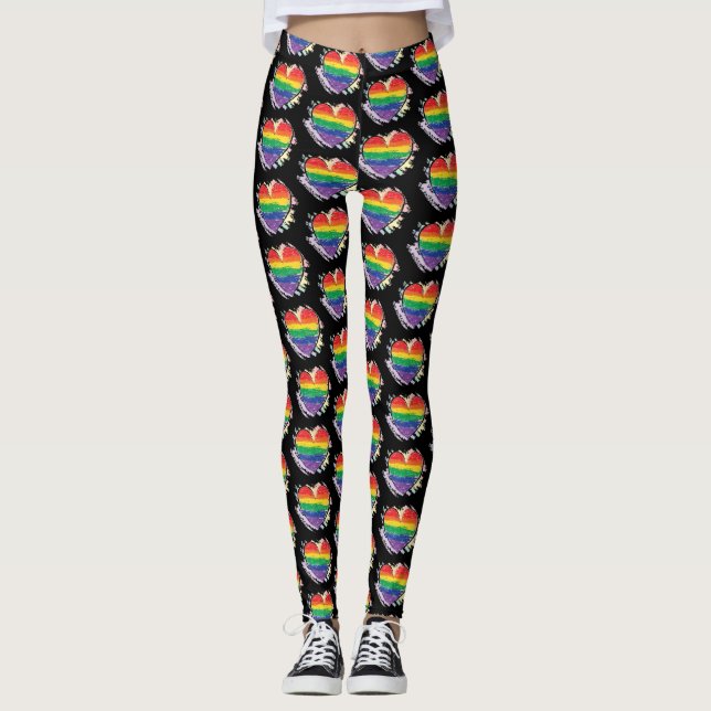 Leggings Coeur de fierté (Devant)