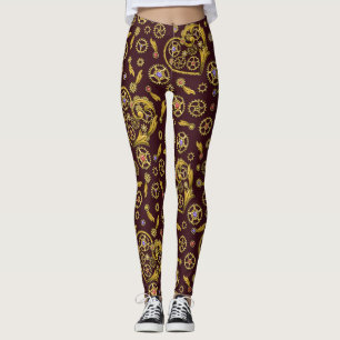 Leggings Cœur de rouages Steampunk