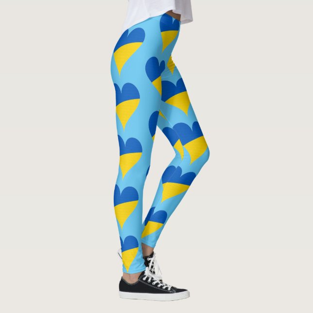 Leggings Coeur les couleurs du drapeau ukrainien (Droite)