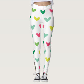 Leggings Cœur Multi-Couleurs Pop