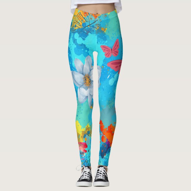 Leggings Coeur vibrant de la nature (Devant)