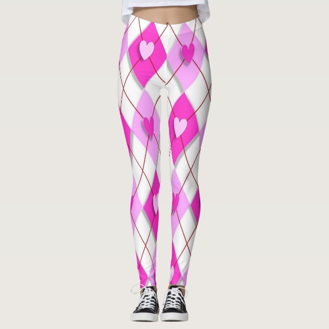 Leggings Coeurs 3d Jacquard (Devant)