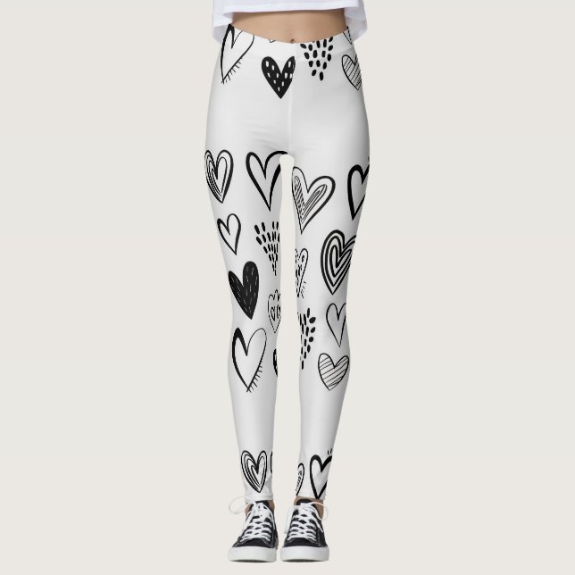 Leggings cœurs adorables (Devant)